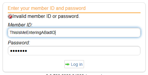 Username and Password Screen